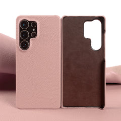 Lychee Grain Genuine Leather Case For Samsung Galaxy