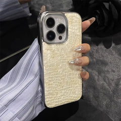 Glossy Crocodile Pattern Case For iPhone