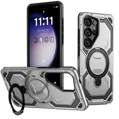 Heavy Duty Armor Rigged MagSafe Phone Case for Samsung Galaxy with Kickstand