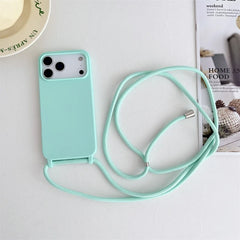 Crossbody Lanyard Cord Liquid Silicone Soft Case for iPhone