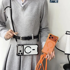 Crossbody Strap Lanyard Magnetic Case For iPhone