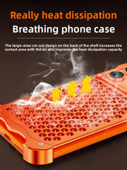 Honeycomb Metal Aluminum Alloy Heat Dissipation Bumper Phone Case for iPhone