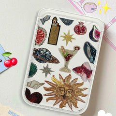 Artistic Leather Card Wallet for Phone | MagSafe Card Holder