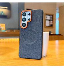 Fabric Magnetic Phone Case For Samsung