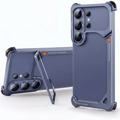 Aluminum Alloy Metal Bumper Case with Kickstand For Samsung Galaxy S26 Ultra | Bumper Metal Phone Cover