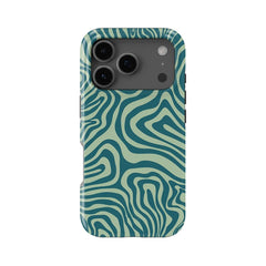 The Retro Swirl & Groove Series Phone Case for iPhone