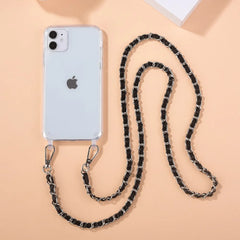 Pearl Chain Crossbody Strap | Shockproof Acrylic Lanyard Phone Case for iPhone