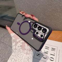 Flip Metal Lens Holder Case for Samsung Galaxy