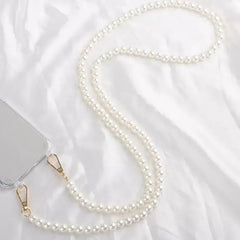 Pearl Chain Crossbody Strap | Shockproof Acrylic Lanyard Phone Case for iPhone