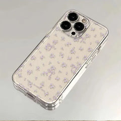 Floral Pattern Protective Cover for iPhone | Transparent Soft Cover