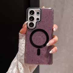 Transparent  Glitter Magnetic Phone Case For Samsung Galaxy | Shockproof Bumper Cover