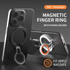 MagSafe Phone Ring Holder & Stand | Magnetic 360° Rotating Grip and Mount