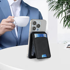 PU Leather Magnetic Card Holder With Stand | Credit Card Pocket | Magsafe Card Holder