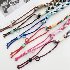 Hand-Woven Crossbody Phone Lanyard Strap | Creative Multi-Color Braided Cellphone Shoulder Neck Cord with Universal Case Insert Tab