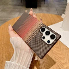 Thin Magnetic Carbon Fiber Texture Case For Samsung Galaxy
