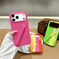 Silicone Phone Case with Hidden Compartment For iPhone