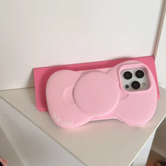 Cute Pink Bow Silicone Phone Case for iPhone | Girly Covers