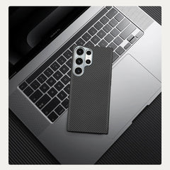 Aramid Kevlar Carbon Fiber Case for Samsung Galaxy | Ultra-Thin Magnetic Cover | Matching Ring Grip Bundle