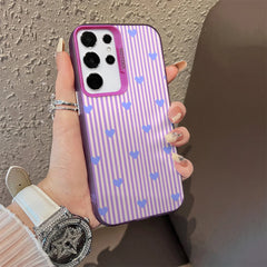 Cute Heart Stripe Case For Samsung Galaxy