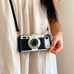 iPhone Emily in Paris 3D Retro Camera Phone Case with Lanyard
