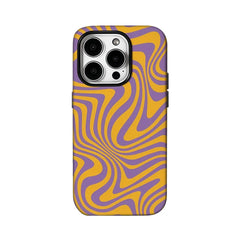 The Retro Swirl & Groove Series Phone Case for iPhone