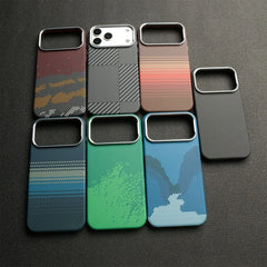 Carbon Fiber Pattern Magnetic Case For iPhone