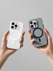 Transparent Matte Armor Shockproof Cover iPhone | Magsafe Wireless Charger Case