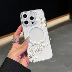 Flower Magnetic Magsafe Phone Case For iPhone