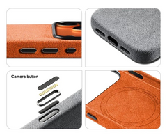 Alcantara Leather Magnetic Case for iPhone