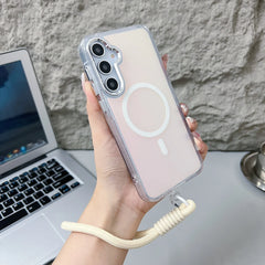 Laser Gradient Magnetic Lanyard Shockproof Case for Samsung Galaxy