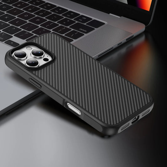 Carbon Fiber Texture Matte Case For iPhone