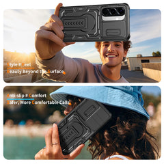Rugged Heavy Duty Armor Case with Sliding Camera Cover & Kickstand for Samsung Galaxy | Shockproof Phone Cover