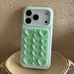 Cute 3D Heart Suction Cup Silicone Case for iPhone