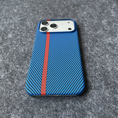 Carbon Fiber Kevlar Pattern Phone Case for iPhone | Retro Business Leather Phone Cover