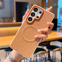 Fabric Magnetic Phone Case For Samsung