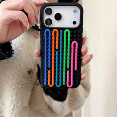 Cylindrical Labyrinth Decompression Puzzle Phone Case For iPhone | Jigsaw Puzzle Silicone Case