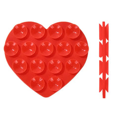 Heart-Shaped Silicone Suction Pad
