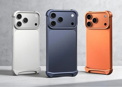 Minimalist Aluminum Metal Corner Bumper Case | Borderless Shockproof Lens Protector Cover For iPhone
