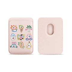 Simple Cute Graffiti Pattern Magnetic Card Holder