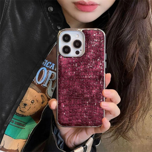 Glossy Crocodile Pattern Case For iPhone