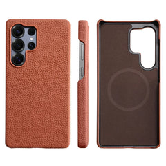 Cowhide Leather Magnetic Case for Samsung Galaxy
