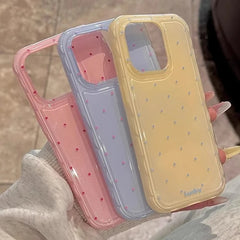 Polka Dot Soft Silicone Cover For iPhone