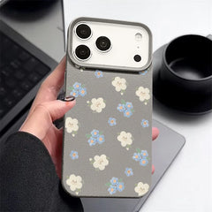 Aesthetic Textured Floral iPhone Case | Vintage Garden Pattern Matte Protective Cover