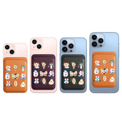 Simple Cute Graffiti Pattern Magnetic Card Holder