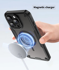 Magnetic Shockproof Case for iPhone | Rugged Matte Translucent Protective Cover