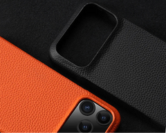 Cowhide Leather Magnetic Magsafe Phone Case for iPhone