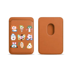 Simple Cute Graffiti Pattern Magnetic Card Holder