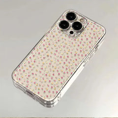 Floral Pattern Protective Cover for iPhone | Transparent Soft Cover