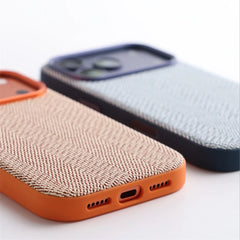 Linen Fiber Texture MagSafe Phone Case for iPhone