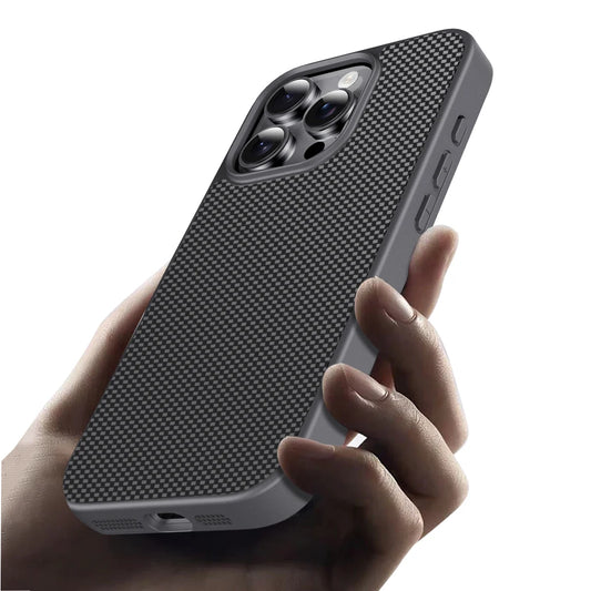 Matte Kevlar Carbon Fiber Pattern Phone Case For iPhone
